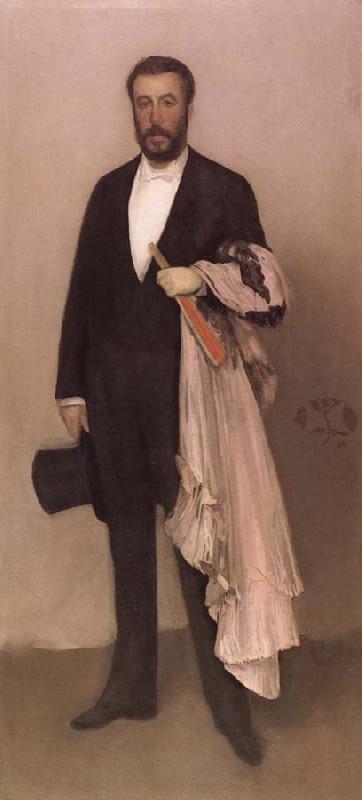 James Abbot McNeill Whistler Harmonie en tons chair et noir:Portrait de Theodore Duret Germany oil painting art